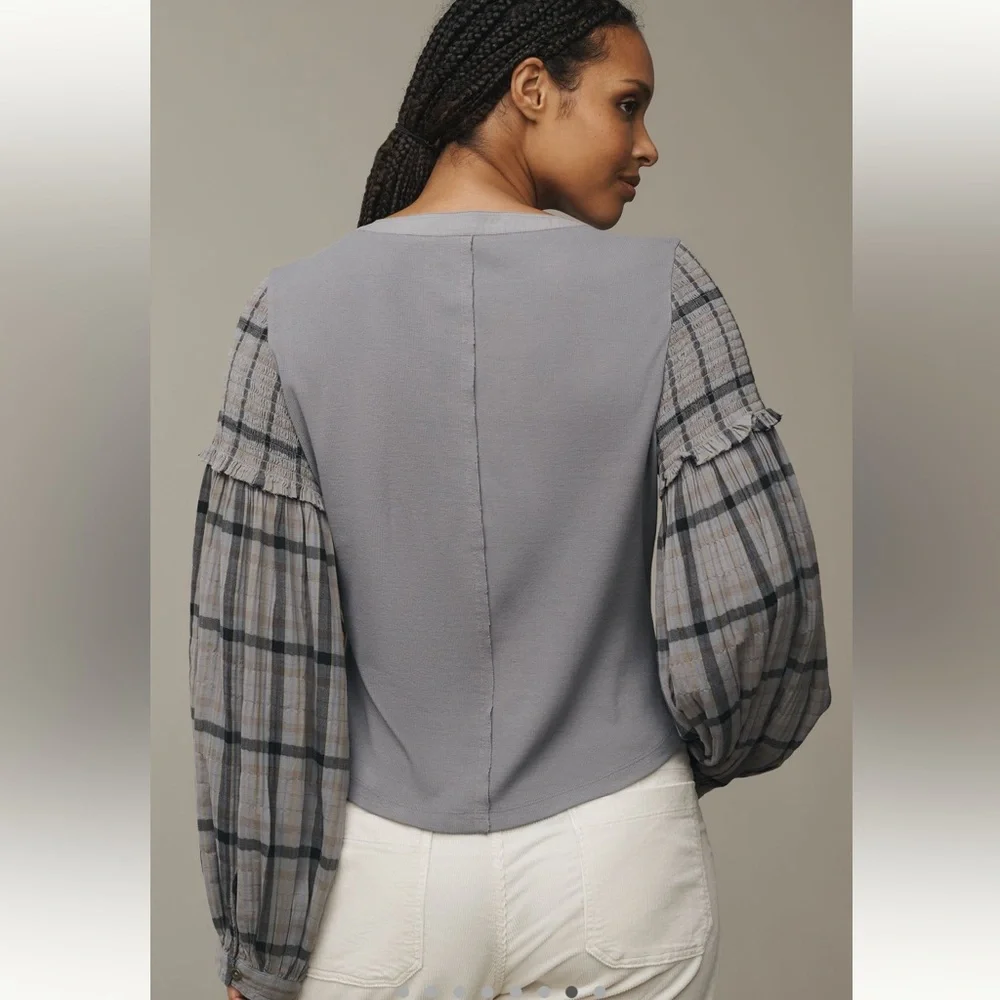 The Andie Ribbed Henley by Pilcro - Picture 7 of 8